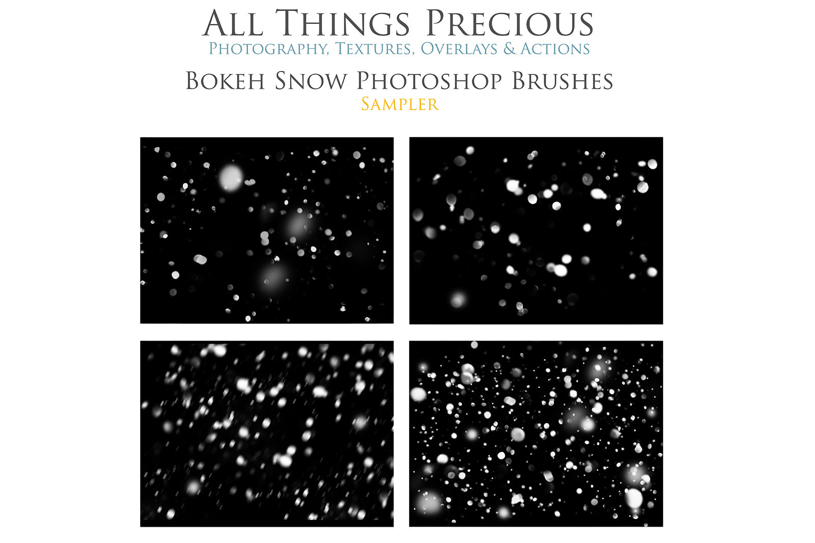 Lovely Wintery Snow photoshop brushes! Photoshop brushes for photography and digital design.  Digital Stamps for scrapbooking, photography and graphic design. Assets and Add ons. High resolution digital files.  ATP Textures